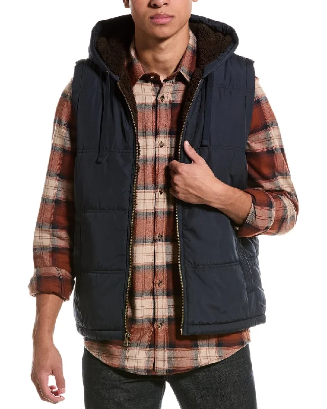 Activewear Gear WEATHERPROOF VINTAGE Sherpa-Lined Hooded Puffer Vest