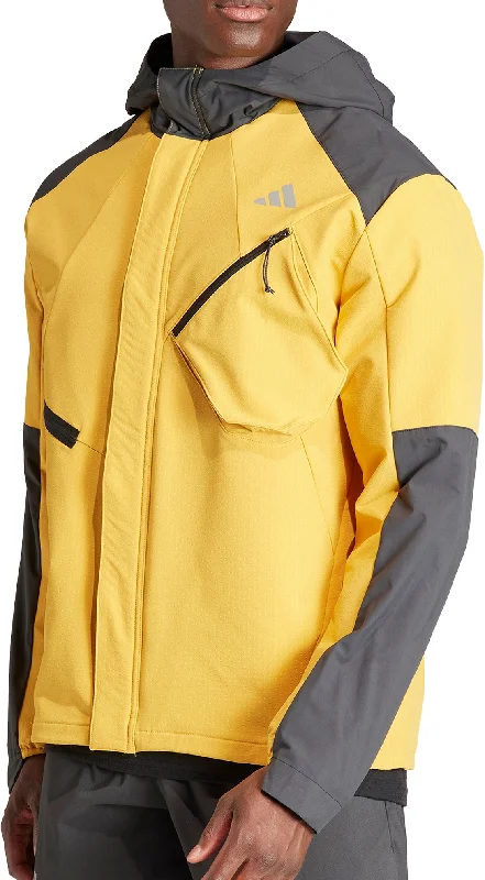 Light Jackets adidas Ultimate Conquer The Elements COLD.RDY Mens Running Jacket - Yellow