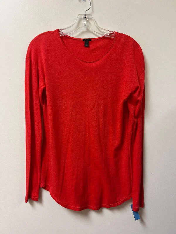 Bomber Jackets Top Long Sleeve By J. Crew In Red, Size: Xs