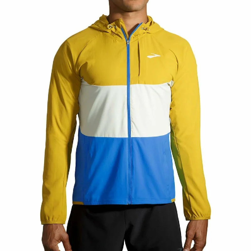 Layered Outfits Brooks Canopy Mens Running Jacket - Yellow