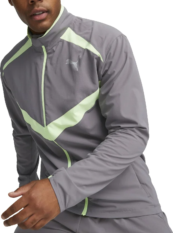 Fleece Jackets Puma Ultraweave Mens Running Jacket - Grey