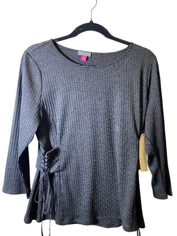 Sporty Blazers Top 3/4 Sleeve By Vince Camuto In Black, Size: Xl