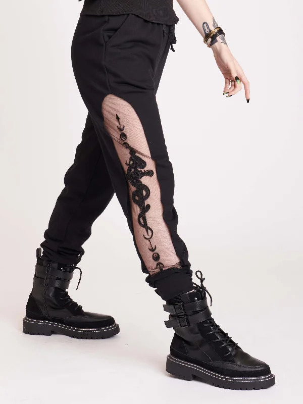 Street Casual Cosmic Snake Dagger Jogger