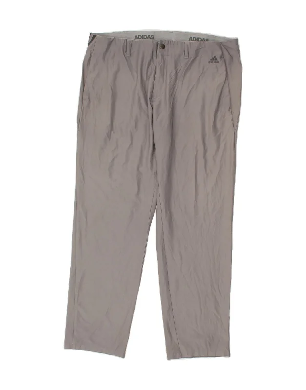 Classic Coats ADIDAS Mens Slim Chino Trousers W38 L32 Grey Nylon