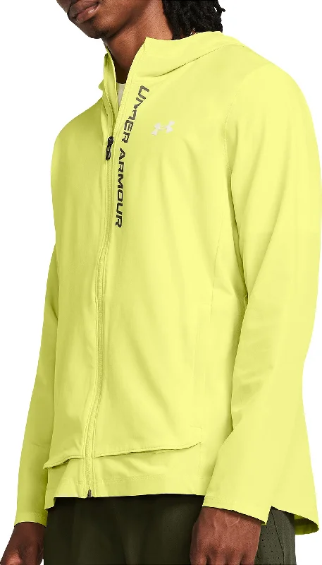 Business Shirts Under Armour OutRun The Storm Mens Running Jacket - Yellow