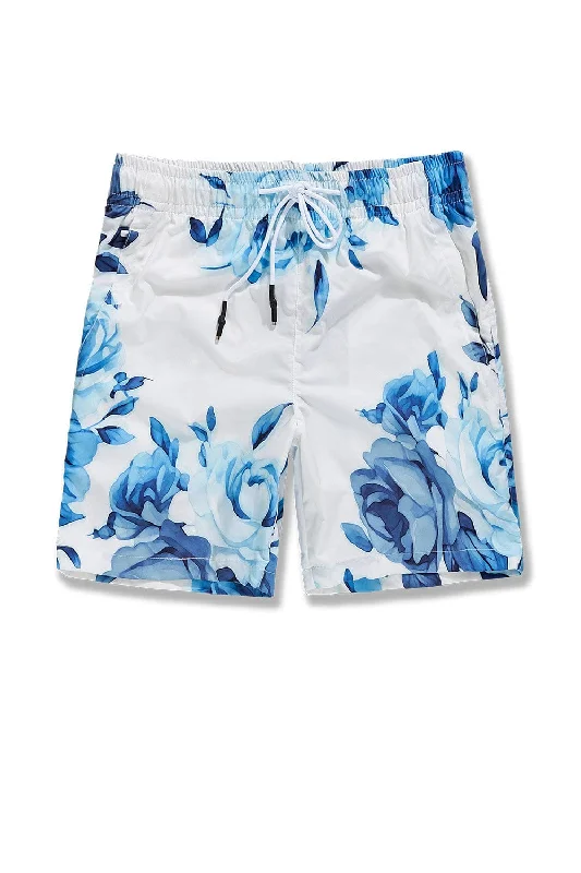 Graphic Tees Retro - Ibiza Lounge Shorts (Blue Floral)