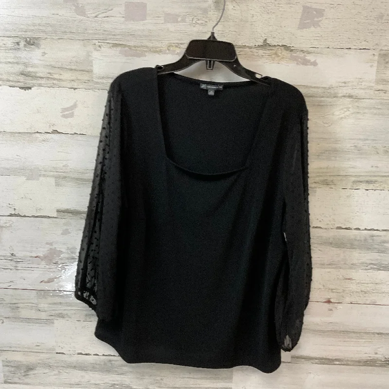 Urban Style Top Long Sleeve By Adrianna Papell In Black, Size: 2x