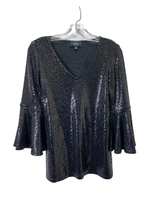 Street Casual Top 3/4 Sleeve By Msk In Black, Size: S