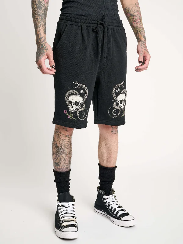 Luxury Suits Snake & Skull Jogger Shorts