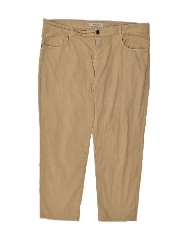 Office Attire TRUSSARDI Mens Slim Casual Trousers W40 L29  Beige