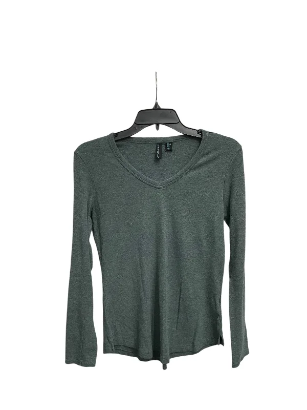 Modern Denim Top Long Sleeve Basic By Cynthia Rowley In Green, Size: M