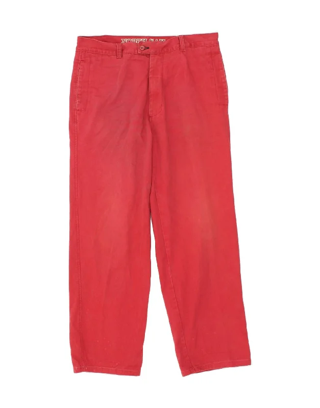 Street Style NORTH SAILS Mens Straight Jeans W34 L28 Red Cotton