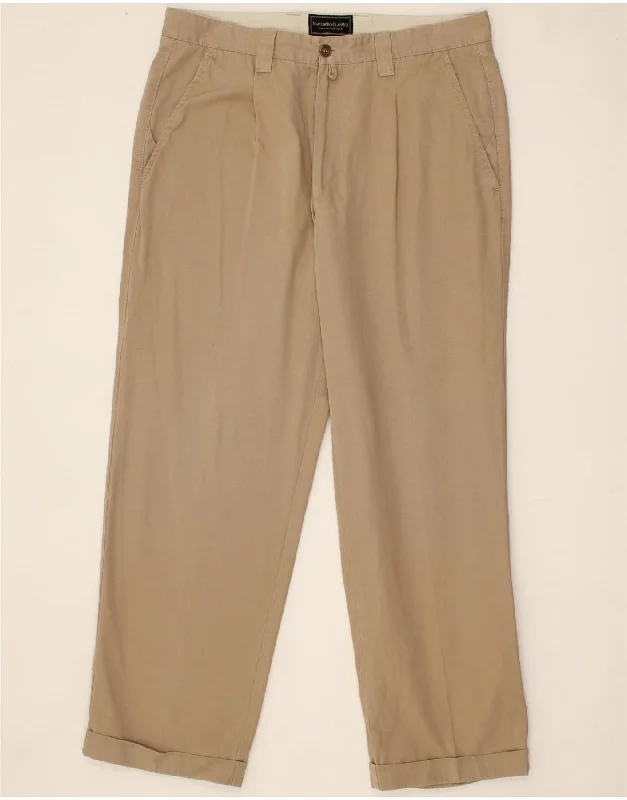 Layered Outfits MARLBORO CLASSICS Mens Pegged Chino Trousers EU 52 XL W38 L29  Brown