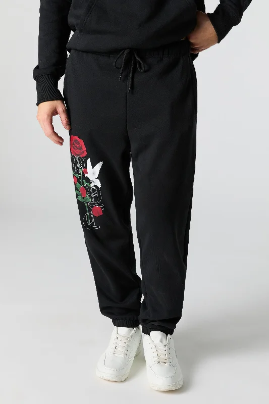 Printed Sweatshirts New York Doves Graphic Fleece Jogger