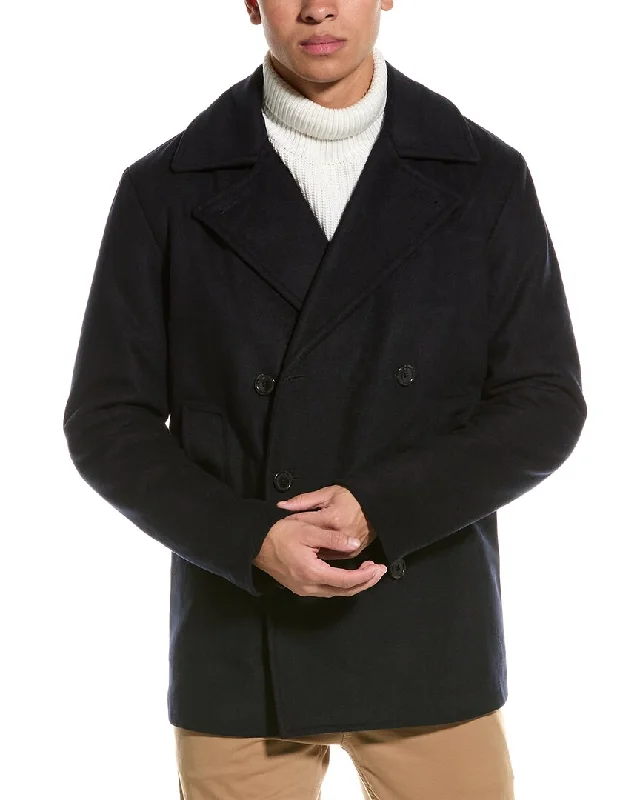 Varsity Jackets Slate & Stone Dock Wool-Blend Peacoat