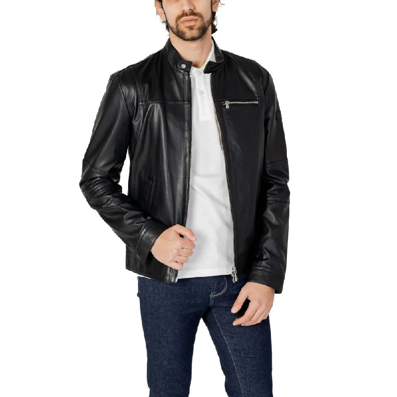 Funky Socks Peuterey  Leather Men's Jacket