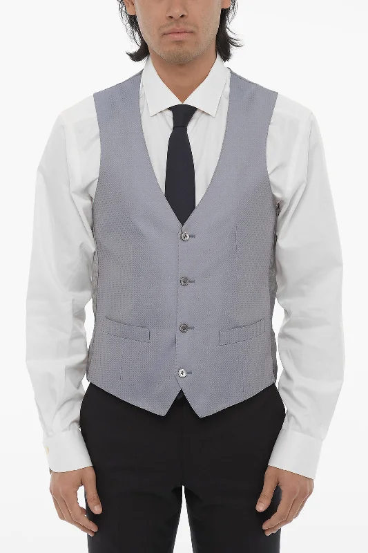 Classic Hoodies Corneliani Silk Cerim.academy Waistcoat With Back Adjuster