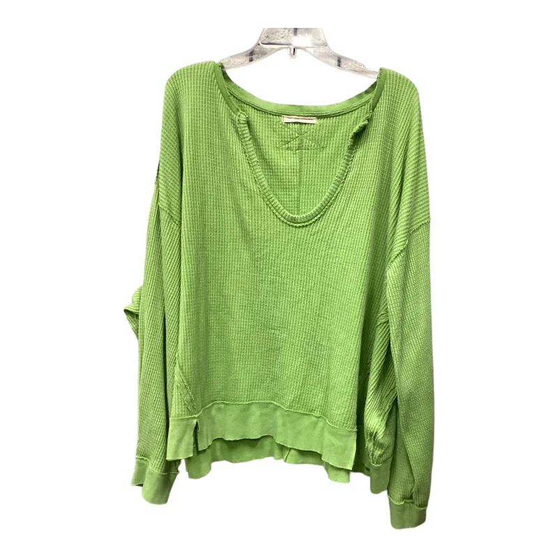 Street-inspired Top Long Sleeve By We The Free In Green, Size: Xl