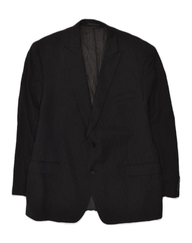 Layered Jackets CALVIN KLEIN Mens Slim Fit 2 Button Blazer Jacket EU 46 3XL Black