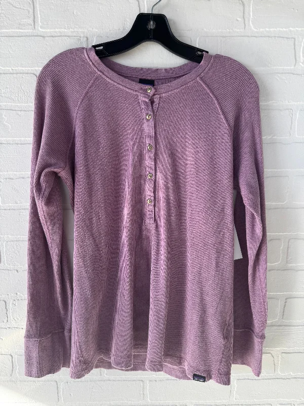 Stylish Trousers Top Long Sleeve By Patagonia In Purple, Size: M