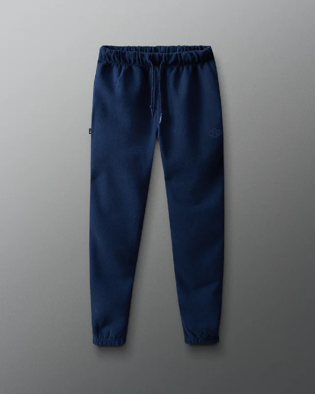 Hipster Style Comfort Fleece Sweatpants - Navy