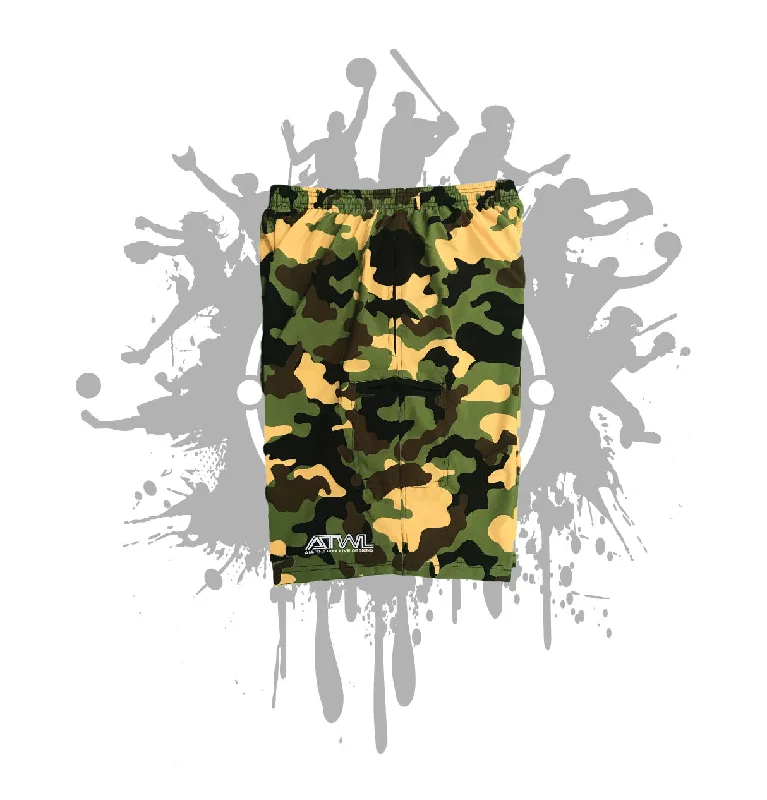 Street Boots Army Camo Microfiber Stretch Shorts