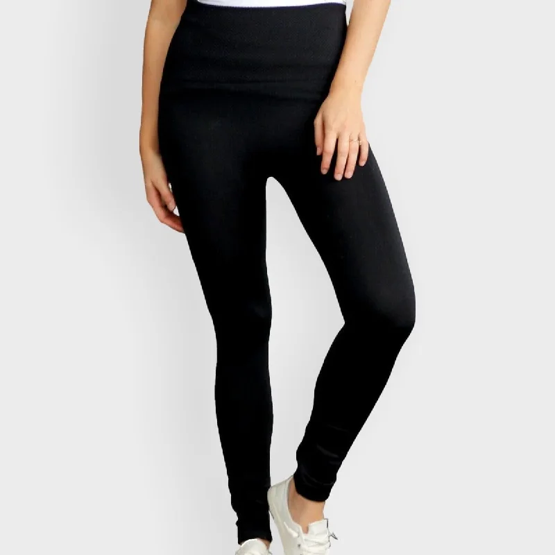 Leather Bags High Waisted Fleece Lined Leggings