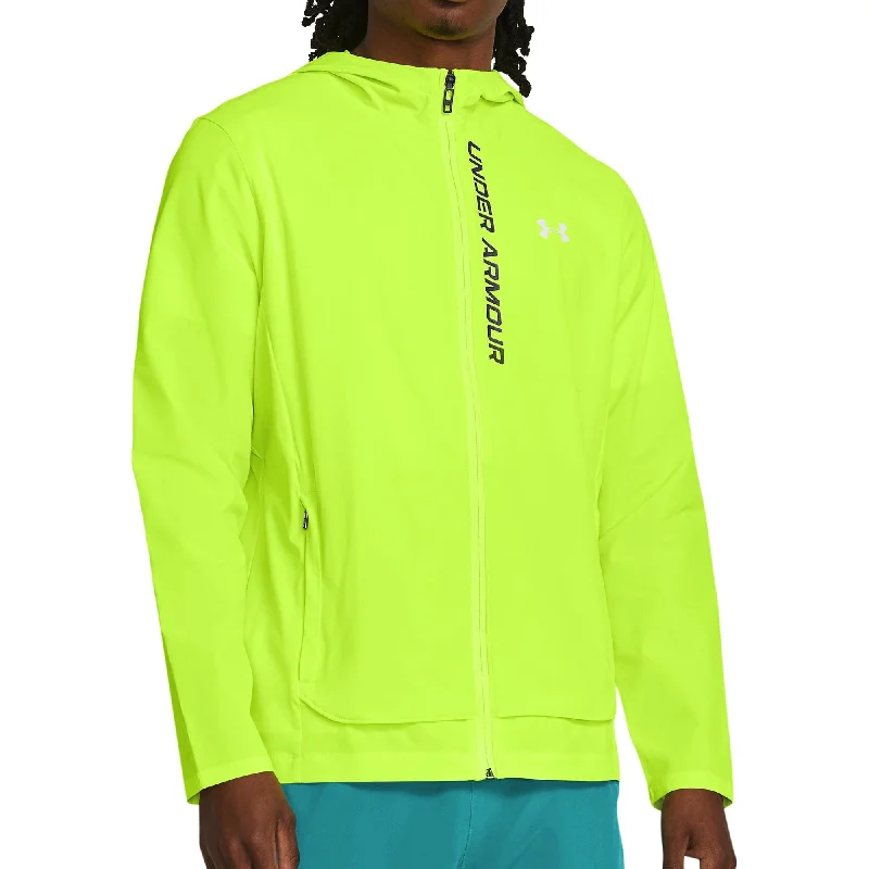 Warm Jackets Under Armour OutRun The Storm Mens Running Jacket - Yellow