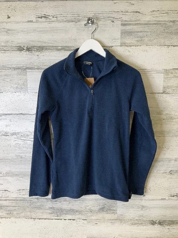 Turtleneck Sweaters Top Long Sleeve By Eddie Bauer In Navy, Size: Xs