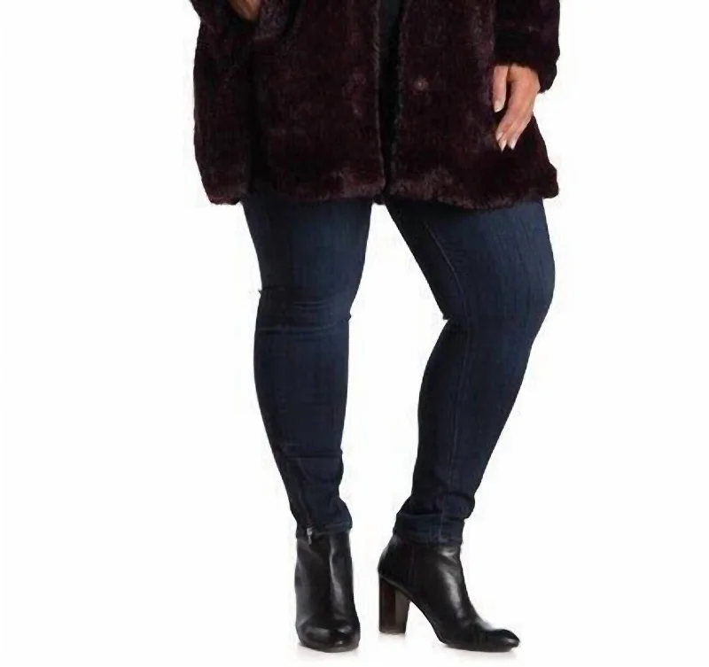 Athletic Wear Faux Fur Teddy Coat Mid Length Jacket In Burgundy