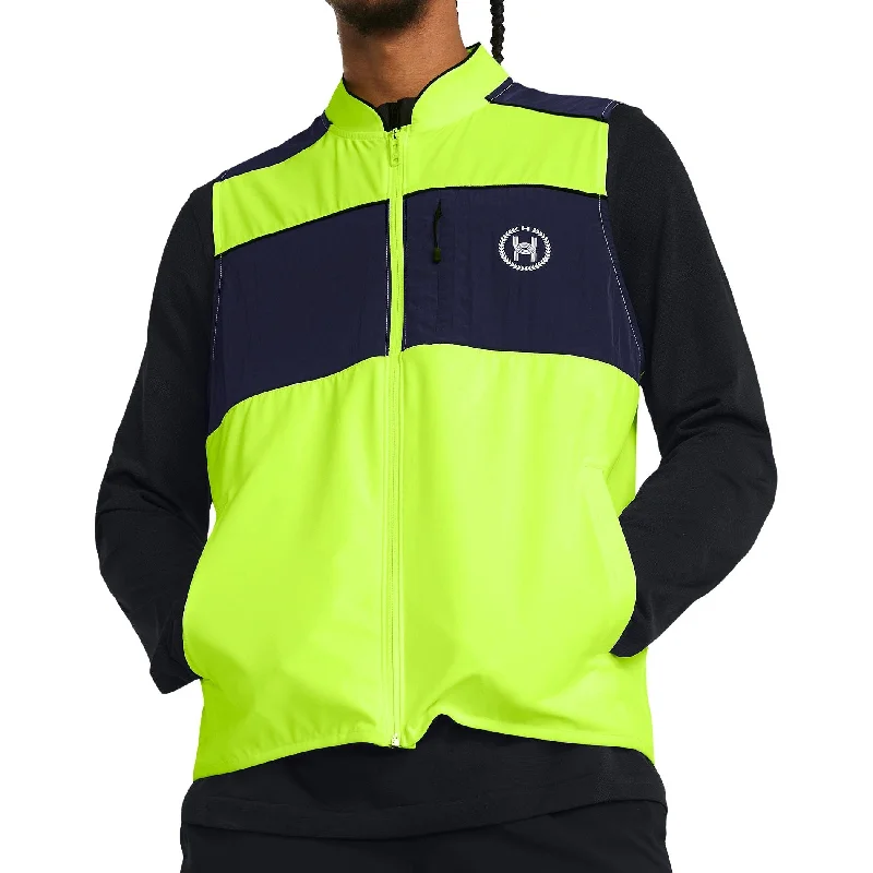 Lightweight Coats Under Armour Launch Mens Running Gilet - Yellow