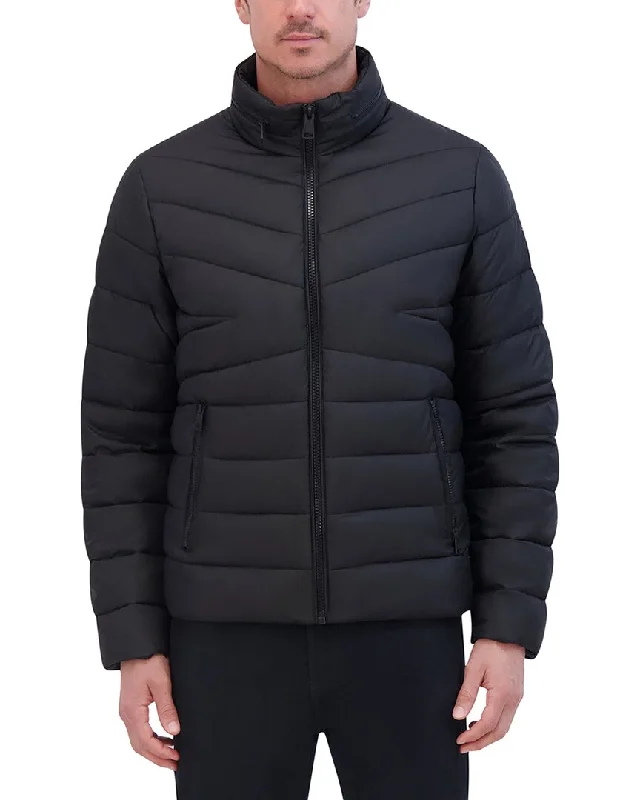 Utility Vests Kenneth Cole Mixed Quilted Packable Puffer Jacket