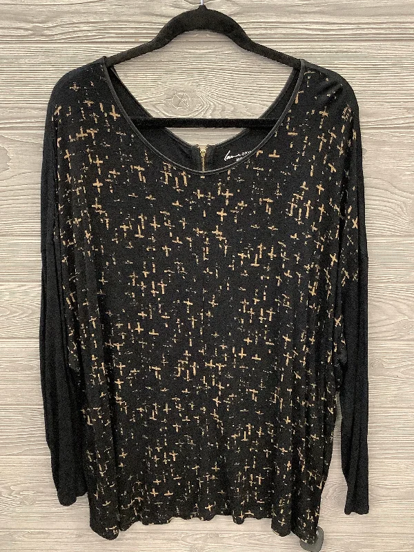 Turtleneck Sweaters Top Long Sleeve By Lane Bryant In Black, Size: 3x