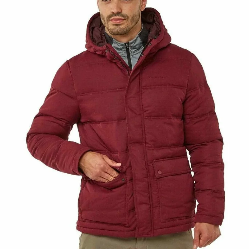 Urban Style Craghoppers Campellio Hooded Mens Downlike Jacket - Red