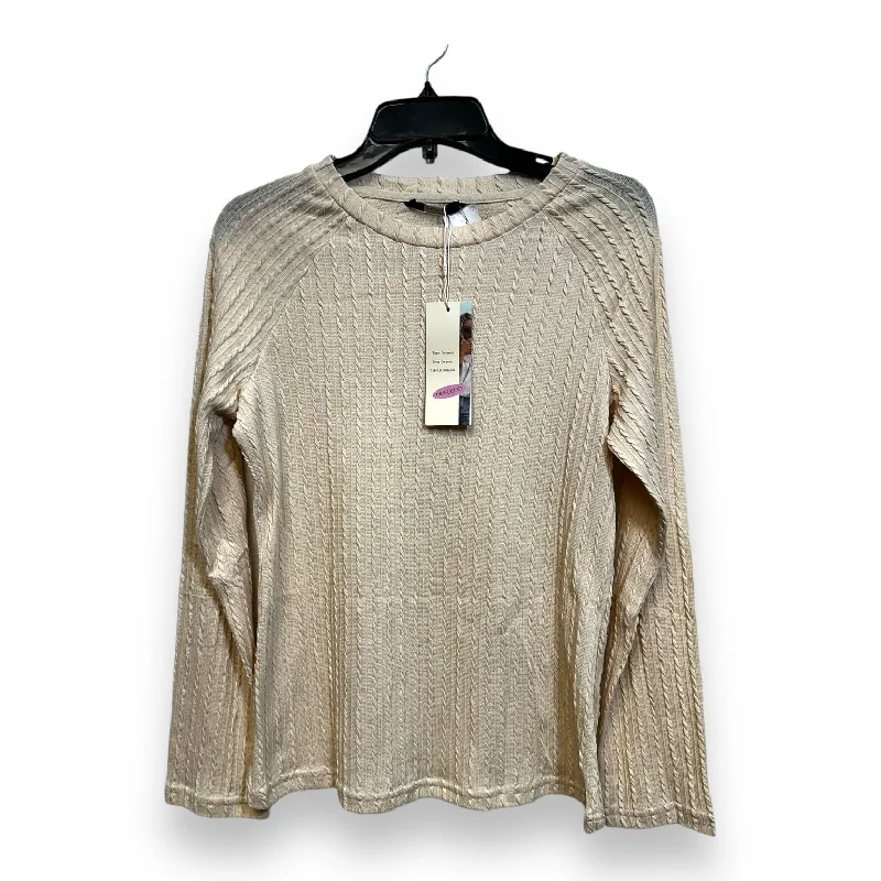 High-fashion Looks Top Long Sleeve By Cmf In Ivory, Size: S