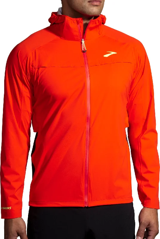 Oversized Jackets Brooks High Point Waterproof Mens Running Jacket - Red