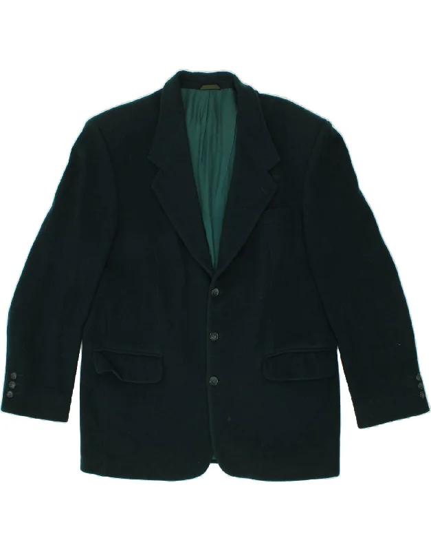 Stylish Polos VINTAGE Mens 3 Button Blazer Jacket UK 40 Large Green Wool