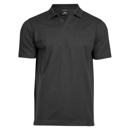 Sporty Looks Tee Jays Mens Stretch V Neck Polo Shirt