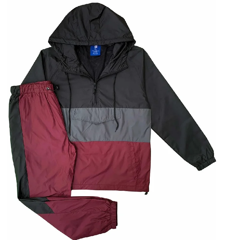 Black-grey-maroon