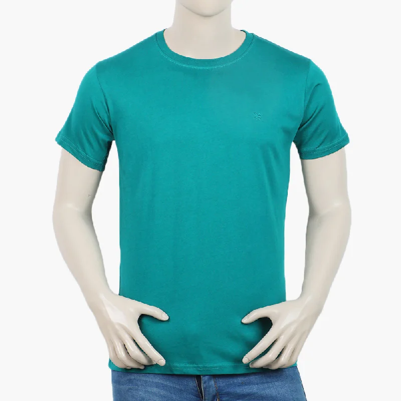 Everyday Wear Eminent Men's Round Neck Half Sleeves T-Shirt - Forest Blue