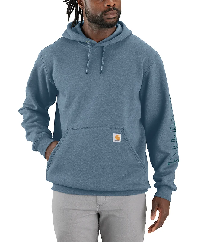 Rugged Jeans Carhartt Midweight Logo Hooded Sweatshirt - Thundercloud Heather