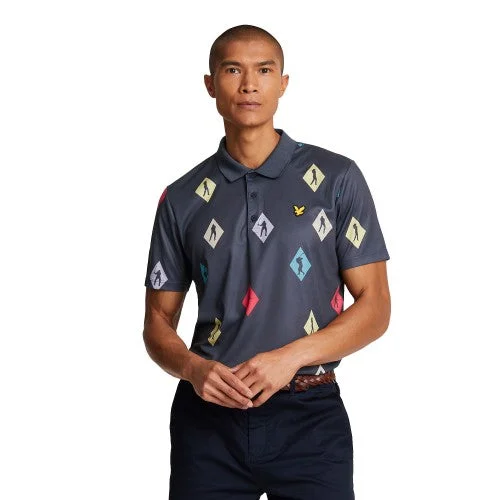 Graphic Sweatshirts Lyle & Scott Mens Diamond Polo Shirt