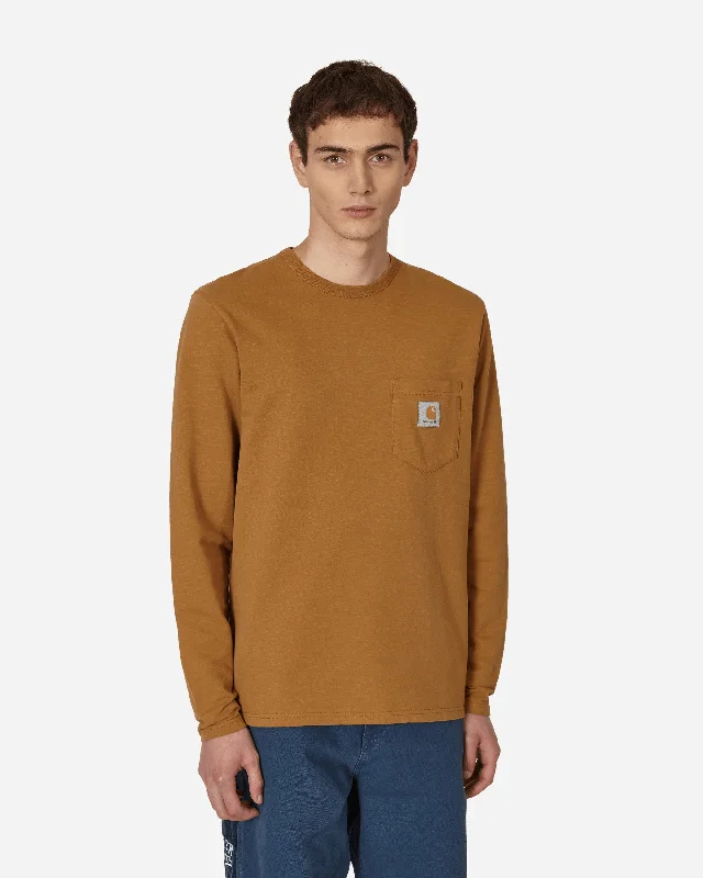 Urban Shirts Quartersnacks Slub Yarn Pocket Longsleeve T-Shirt Brown