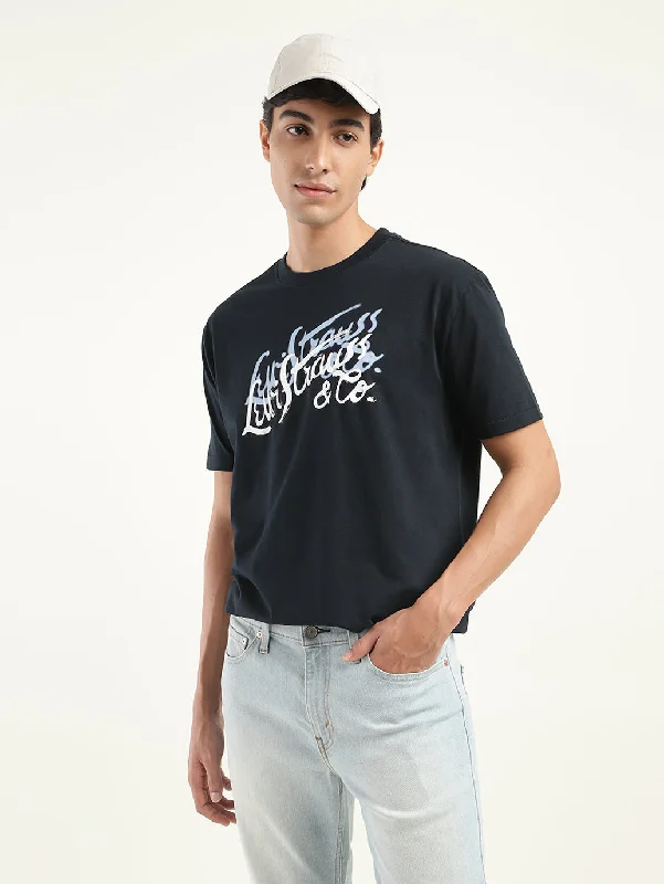 Business Attire Men's Brand Logo Oversized T-Shirt