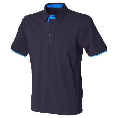 Slim-fit Shirts Front Row Mens Contrast Pique Polo Shirt