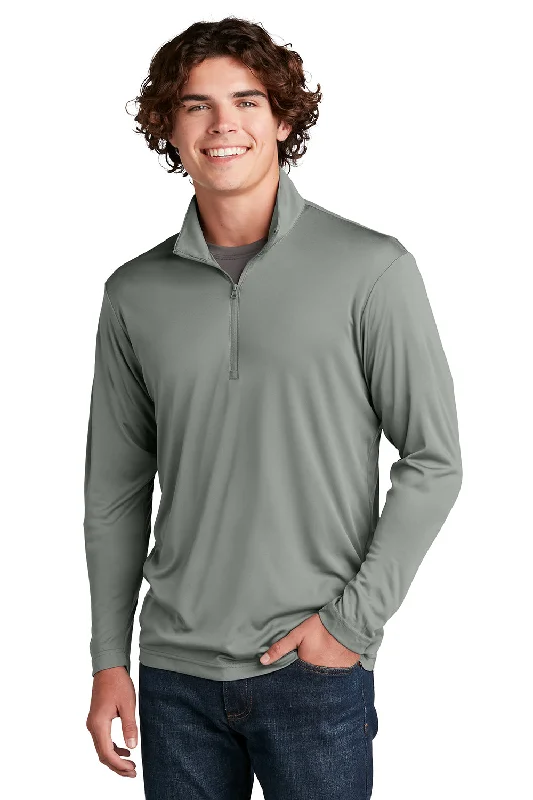 Button-up Shirts Sport-Tek Mens Competitor Moisture Wicking 1/4 Zip Sweatshirt - Concrete Grey