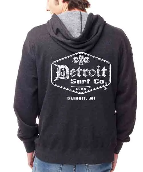 Wool Sweaters Retro Surf Logo Zip-Up Hoodie Unisex