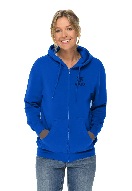 Smart Casual Unisex WGU Left Chest Embroidered Full Zip Hoodie