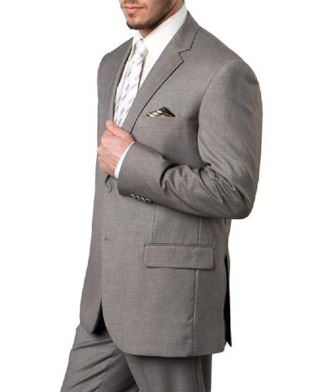 Stylish Sweaters Bacchus Collection - Modern Fit Suit 2 Button 2 Piece in Sand