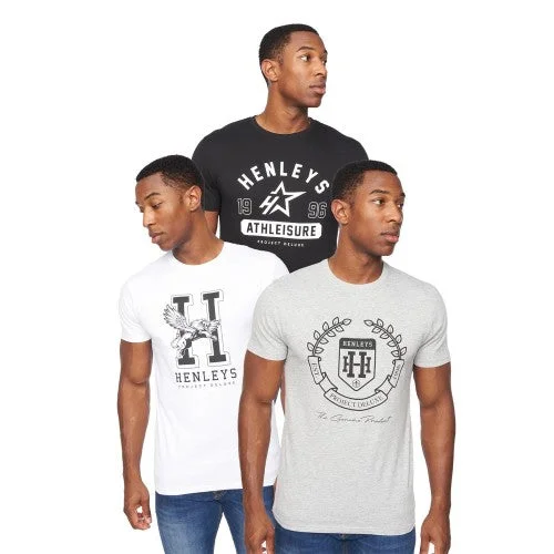 Urban Shirts Henleys Mens Upton T-Shirt (Pack of 3)